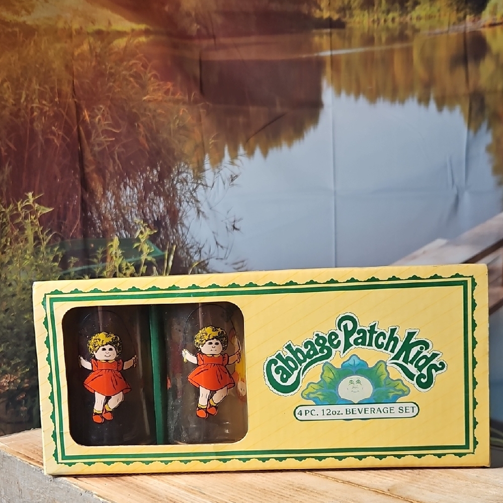 Cabbage Patch Kids, Beverage Set - 4 Piece, Yellow and Green